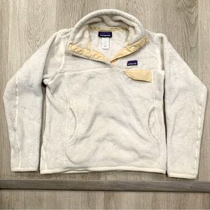 Patagonia Fleece Re-Tool Snap-T Pullover Women’s Size Small Cream color